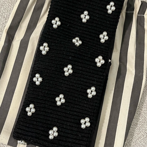 ❌ON SALE❌LELE SADOUGHI NWT AUTHENTIC PEARLS EMBELLISHED RIBBED KNIT EAR WARMER - Picture 4 of 12